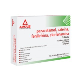 Cafeína / Clorfenamina / Fenilefrina / Paracetamol 10 Tabletas