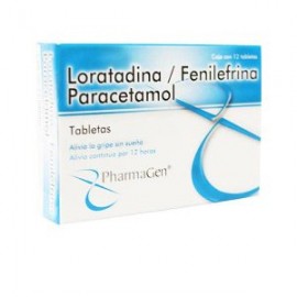 Paracetamol / Fenilefrina / Loratadina 12 Tabletas